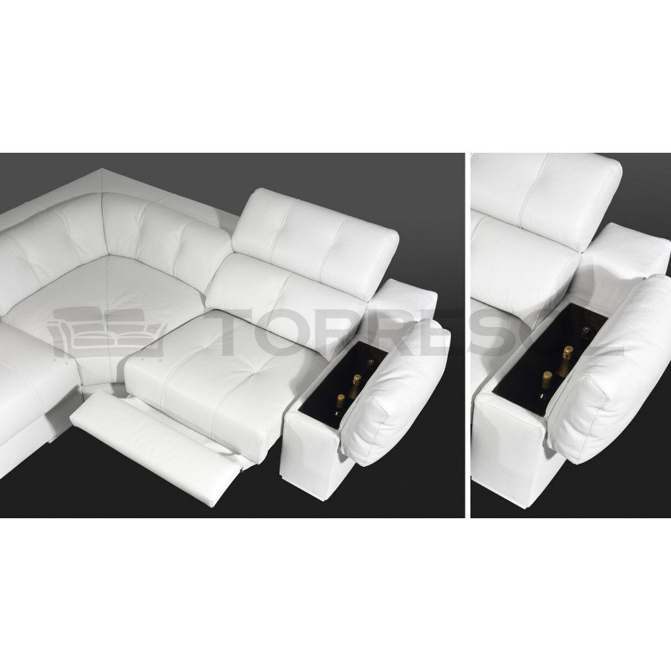 Sofa rinconera modelo Roma deslizante y reclinable