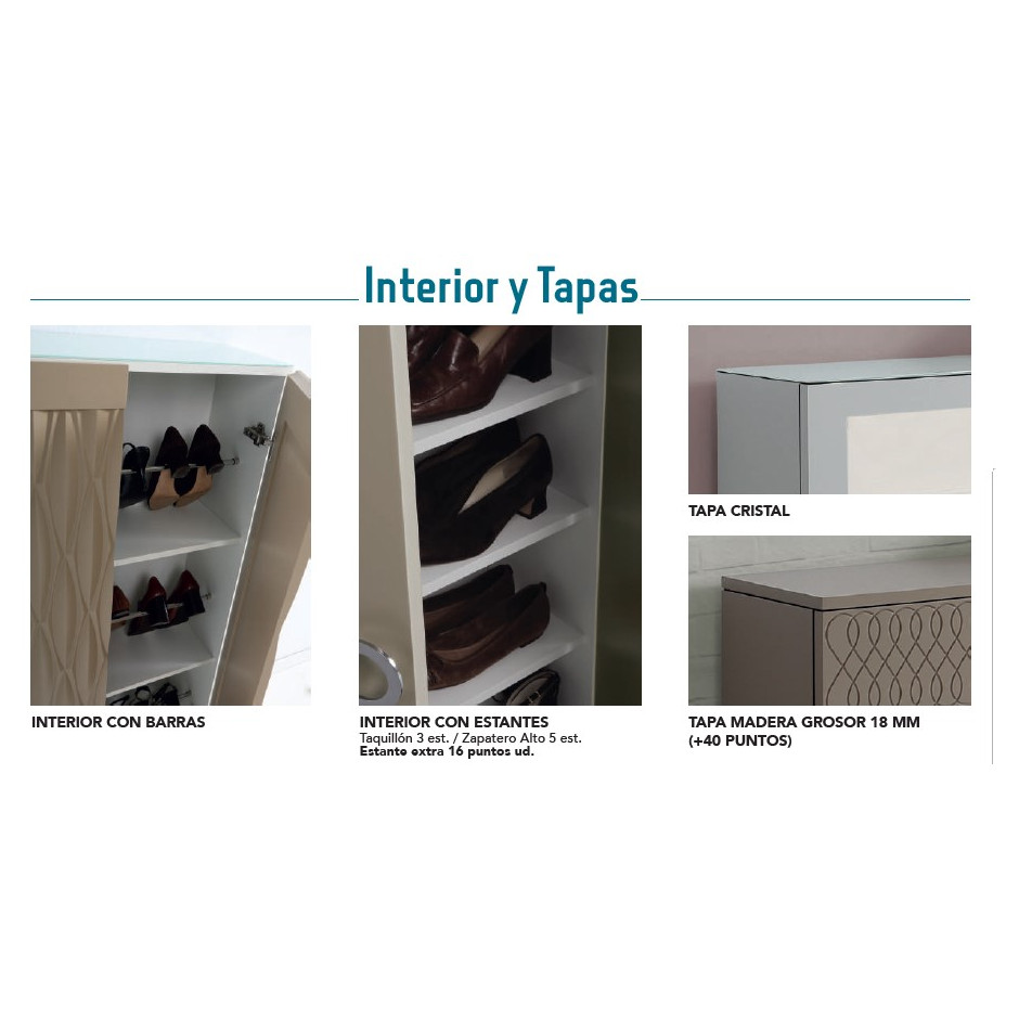 ZAPATERO 2 PUERTAS DUBAI-DUO ALTO