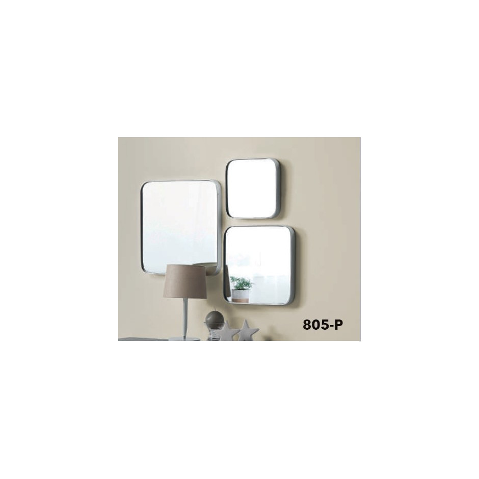 JUEGO 3 ESPEJOS CUAD 50-40-30 CM