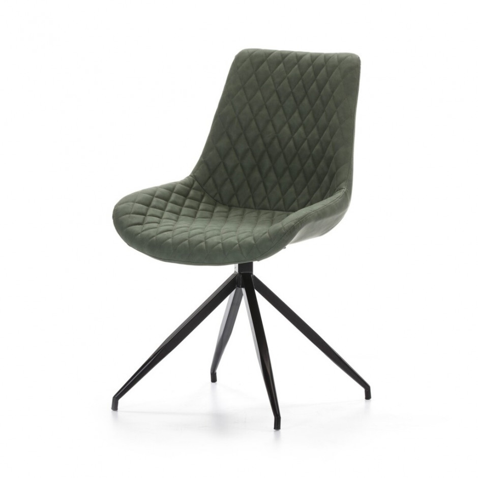 SILLA GIRATORIA POLIPIEL VERDE DC-118