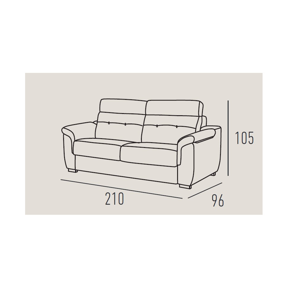 SOFA CAMA ITALIANO ZAIRA 206*96*105