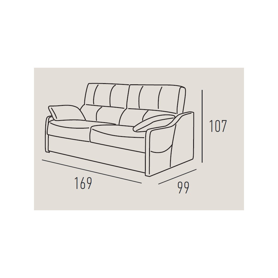 SOFA CAMA ITALIANO RHIN Colchón 16cm