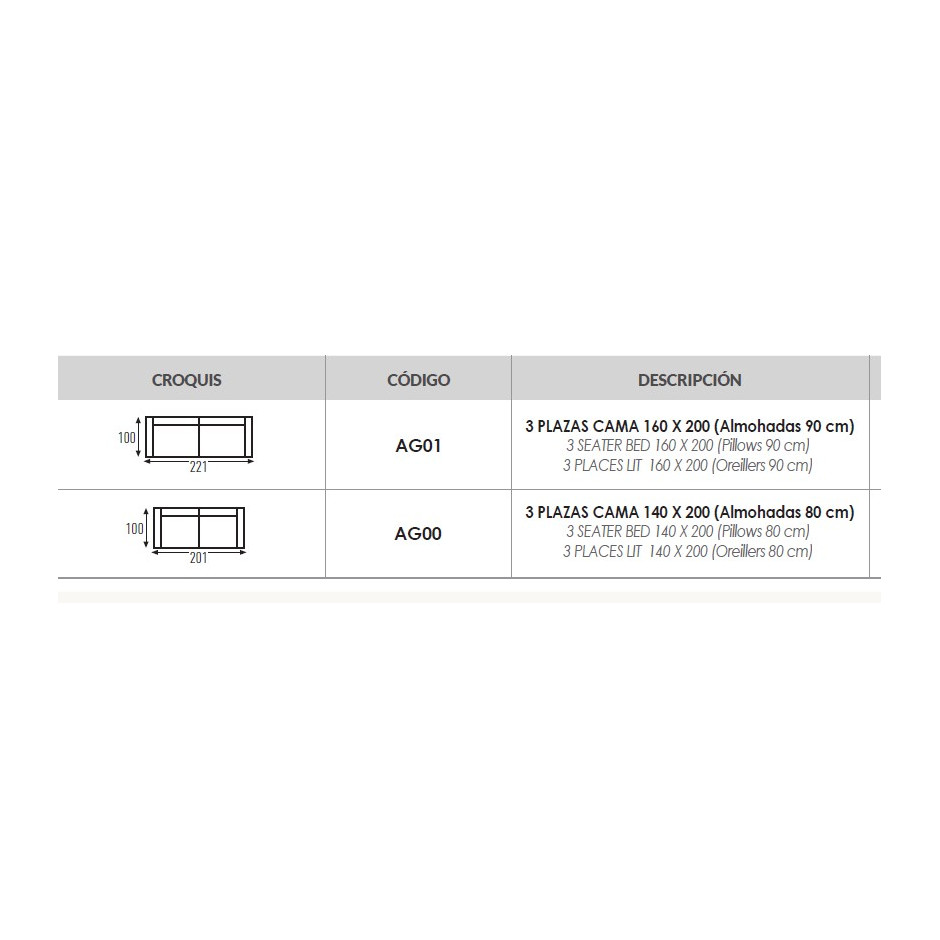 SOFA CAMA ITALIANO ADELA