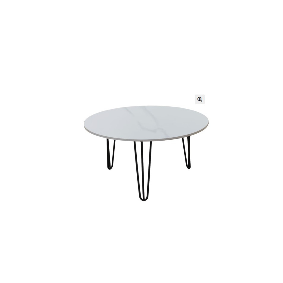 MESA CENTRO REDONDA VINTAGE NEGRO ROBLE