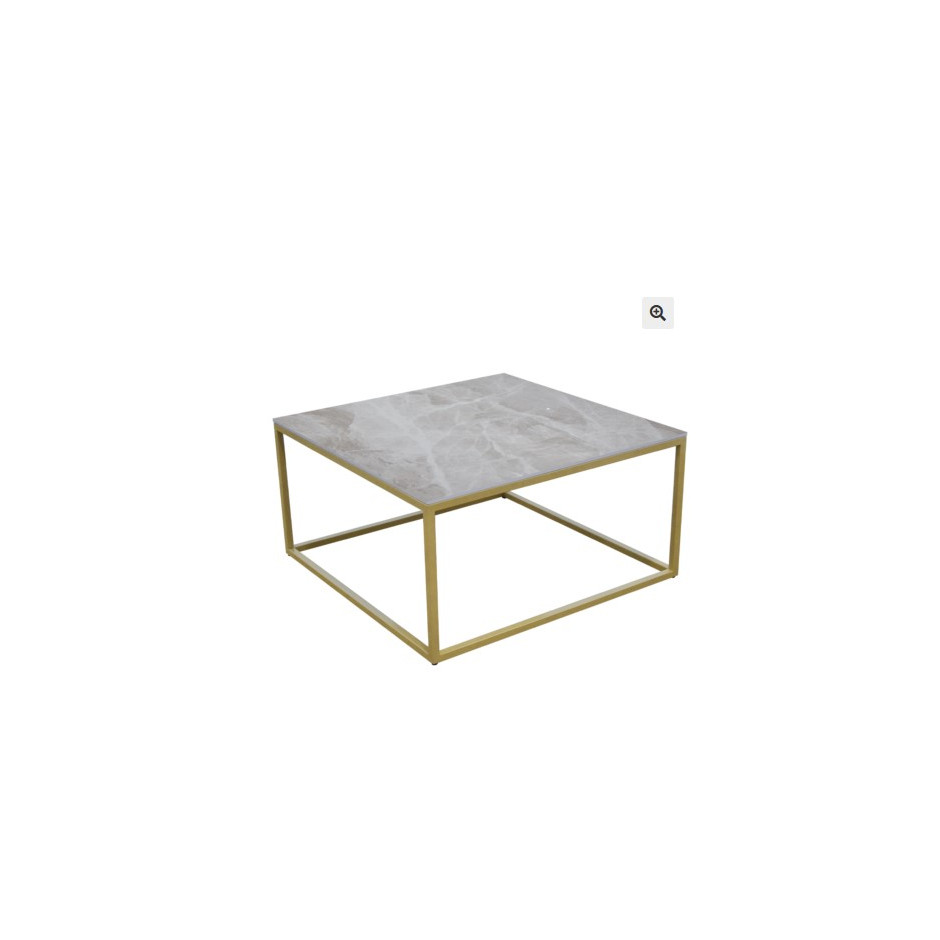 MESA CENTRO 80cm dorada CUBO