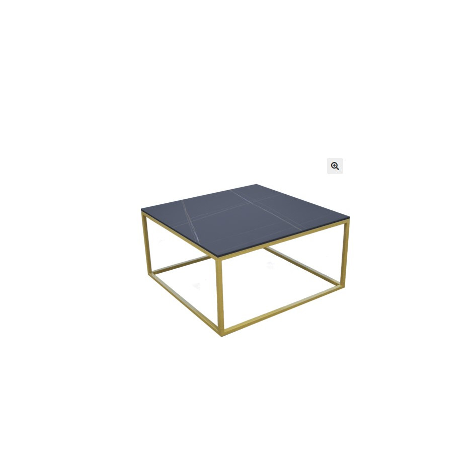MESA CENTRO 80cm dorada CUBO