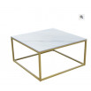 MESA CENTRO 80cm dorada CUBO