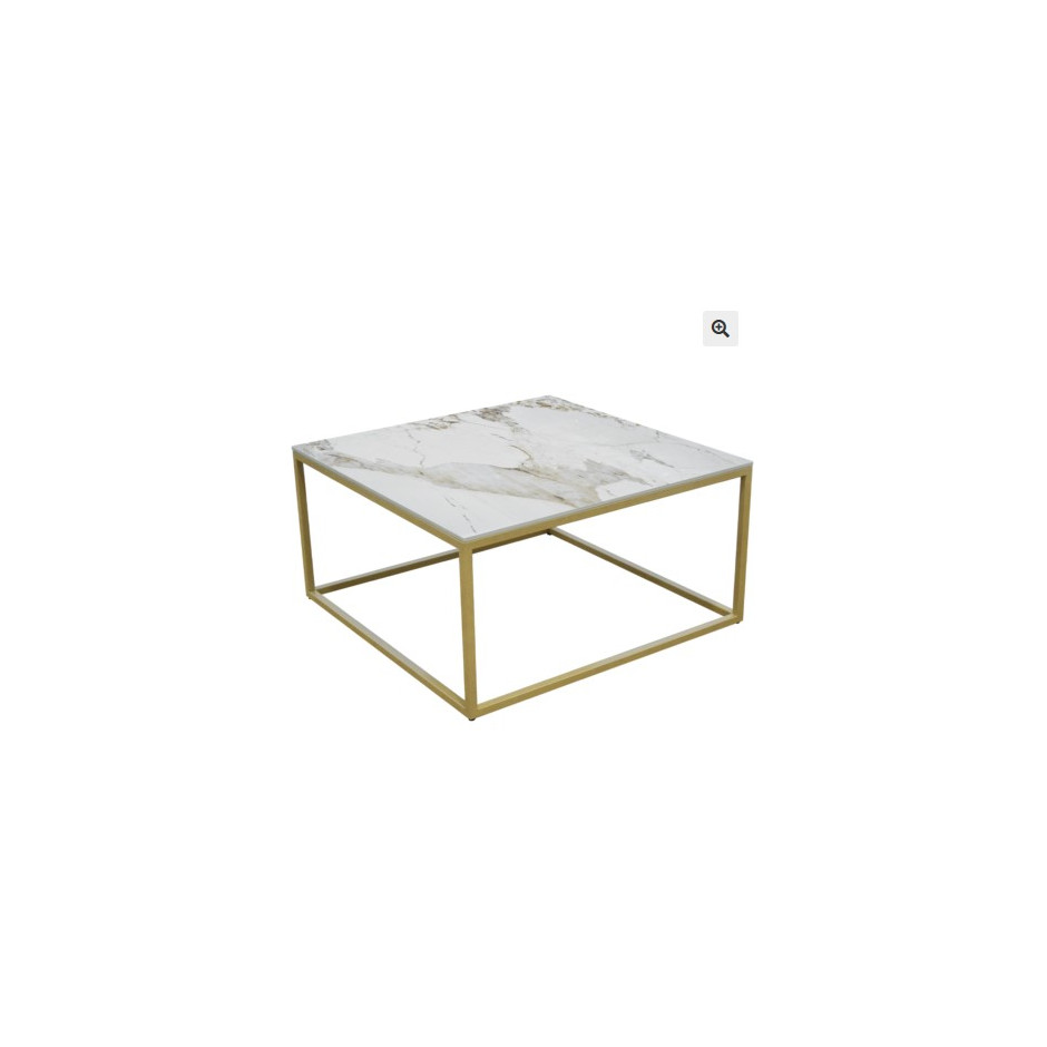MESA CENTRO 80cm dorada CUBO