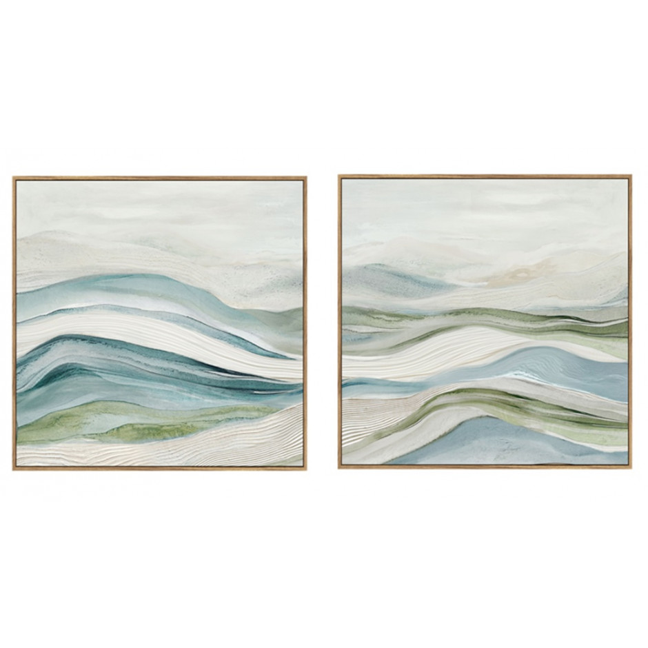 CUADRO 80*80 ABSTRACTO VERDE/AZUL