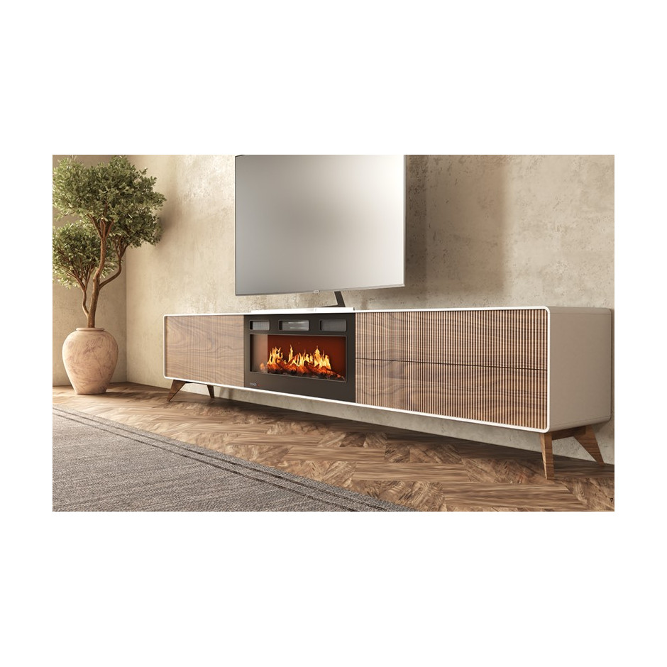 MUEBLE TV CON CHIMENEA FIII02