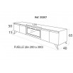 MUEBLE TV CON CHIMENEA FIII05