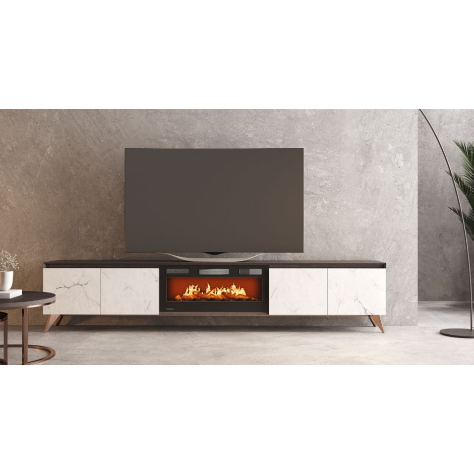 MUEBLE TV CON CHIMENEA FIII05