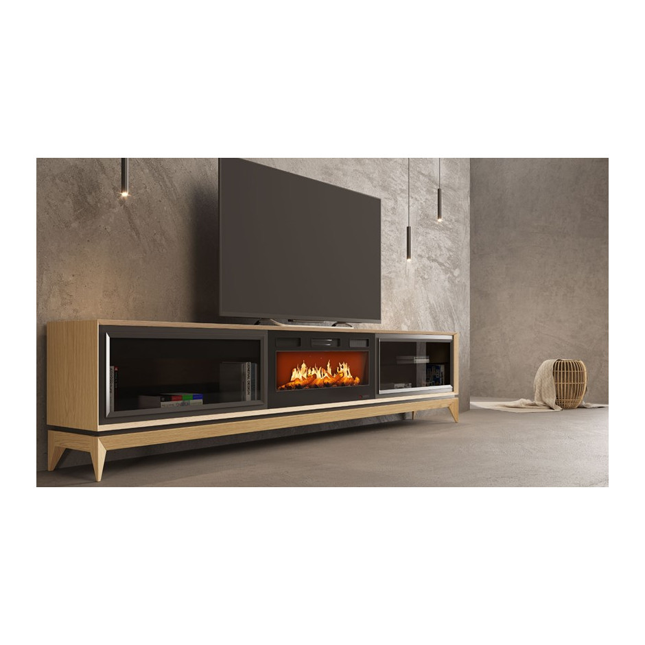 MUEBLE TV CON CHIMENEA FIII07