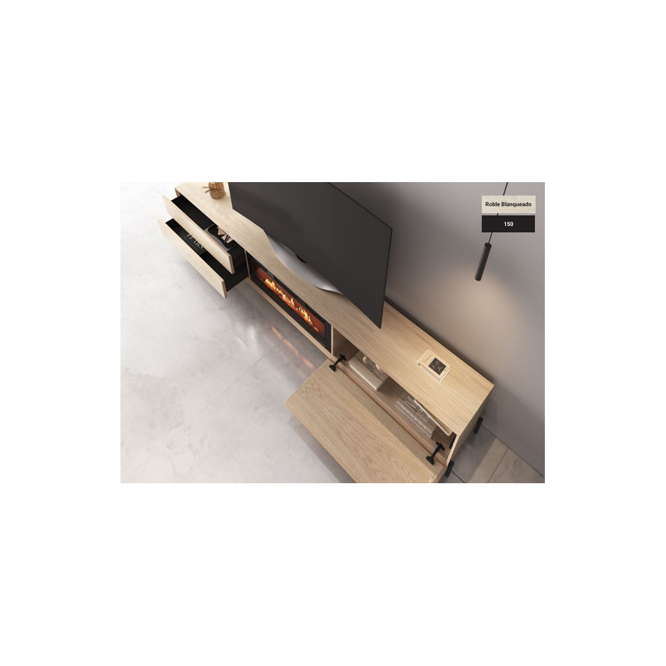 MUEBLE TV CON CHIMENEA FIII10