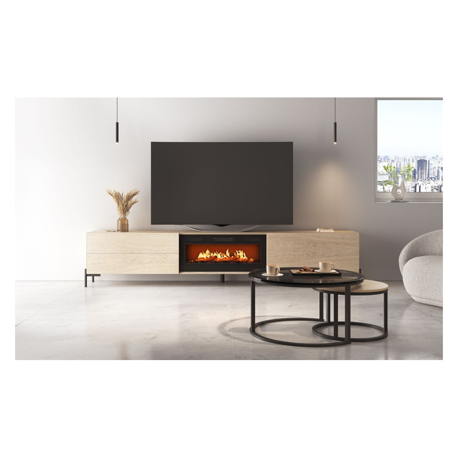 MUEBLE TV CON CHIMENEA FIII10