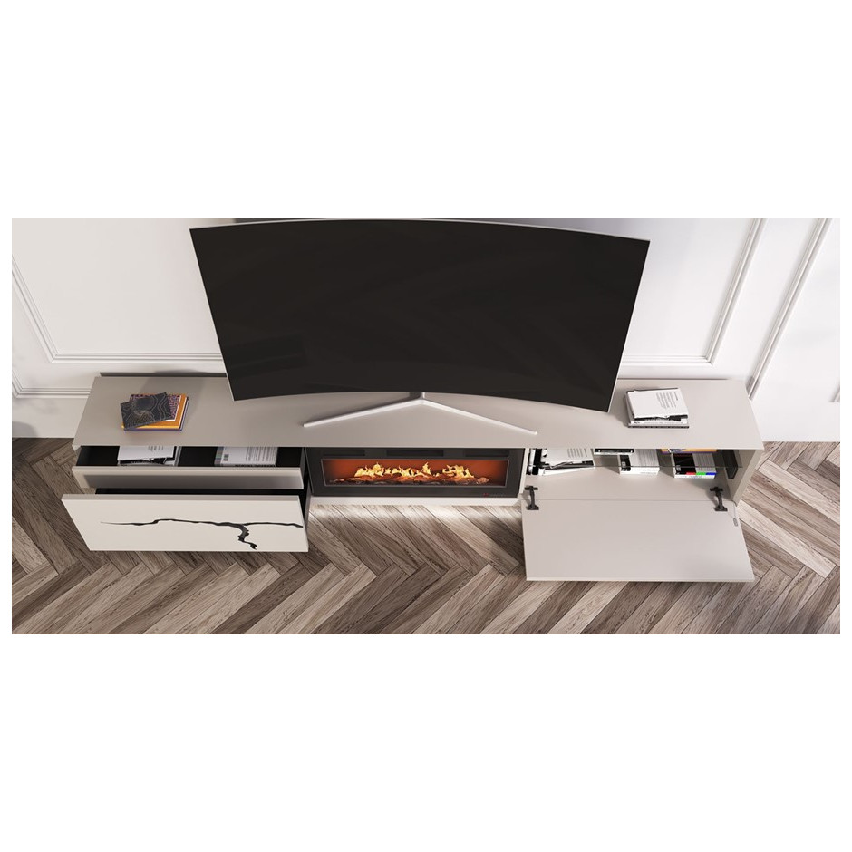 MUEBLE TV CON CHIMENEA FIII12