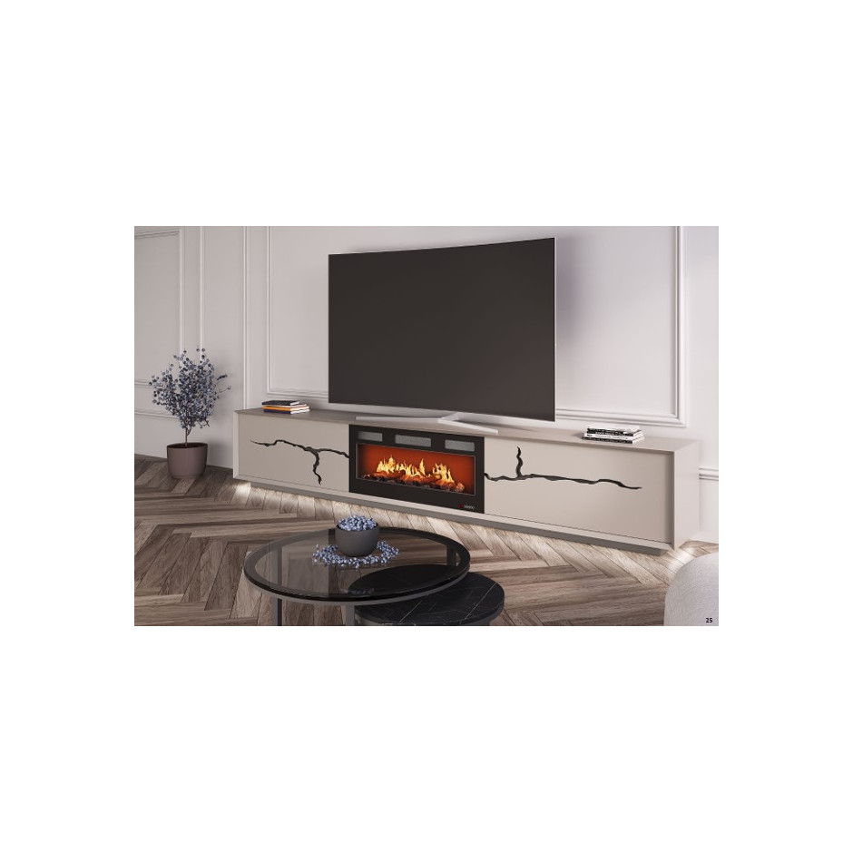 MUEBLE TV CON CHIMENEA FIII12