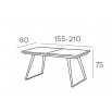 MESA COMEDOR EXT. 155(210)*80*75 SACHA