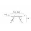 MESA COMEDOR EXTENSIBLE MARMOL OLIMPIA