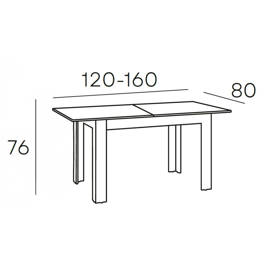 MESA COMEDOR EXTENSIBLE ROBLE NORUEGA