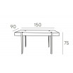 MESA COMEDOR 150*90*75 BERLIN