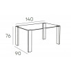 MESA COMEDOR 140*90*76 CORINA