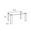 MESA COMEDOR 140*90*76 VALENTINA