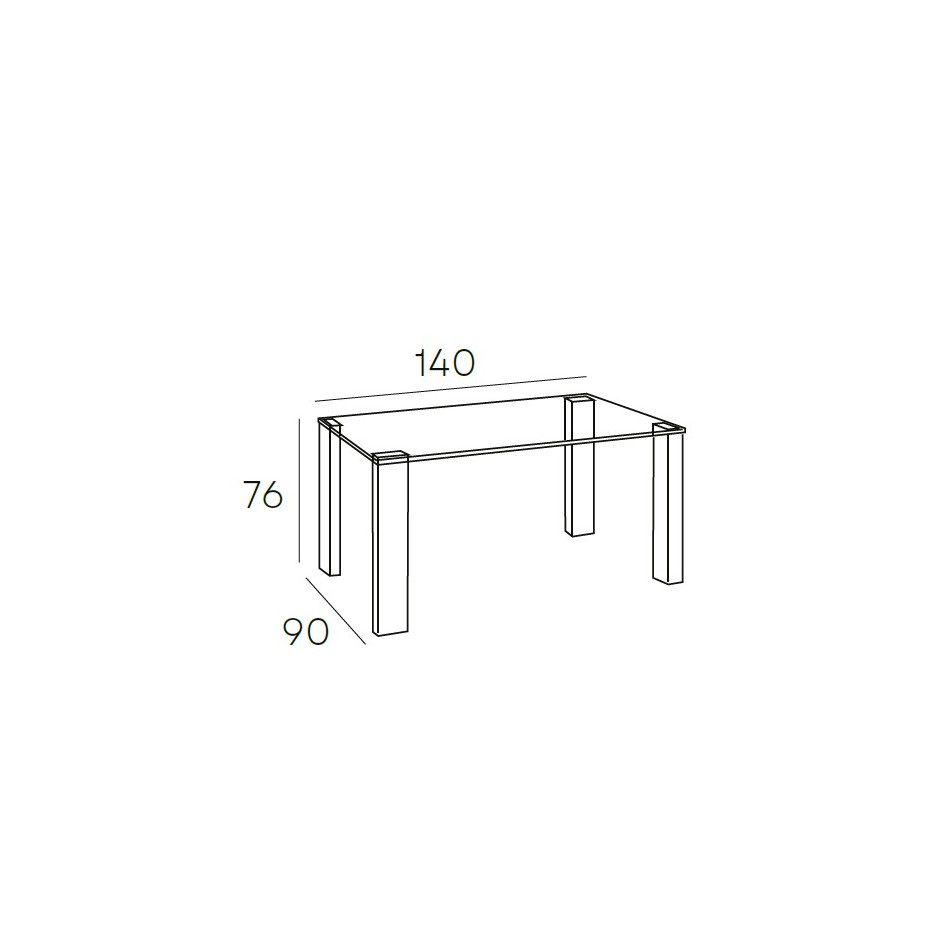 MESA COMEDOR 140*90*76 VALENTINA