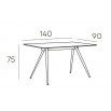 MESA COMEDOR 140*90*75 OMARA