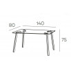MESA COMEDOR 140*80*75 LUJAN
