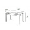 MESA COMEDOR 135x80 DOMUS