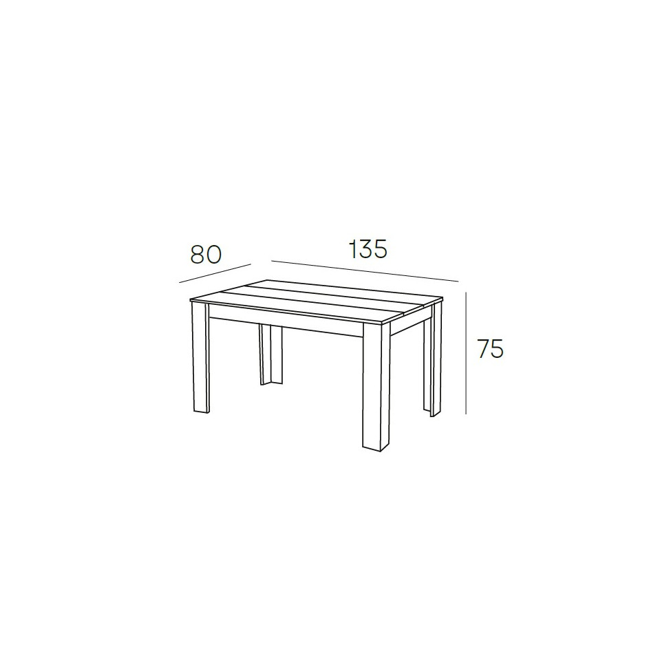 MESA COMEDOR 135x80 DOMUS