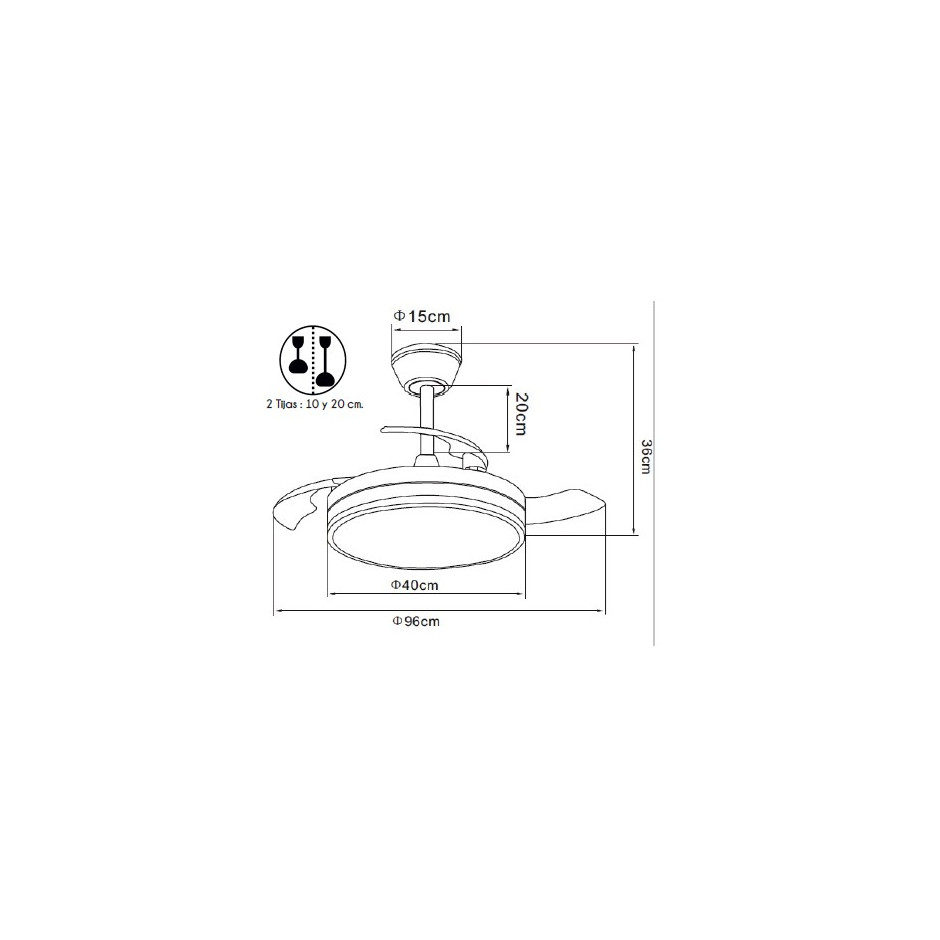 VENTILADOR TECHO BLANCO 40 MORAIRA