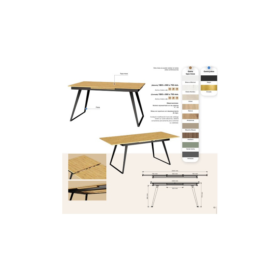 MESA COMEDOR EXTENSIBLE H-213