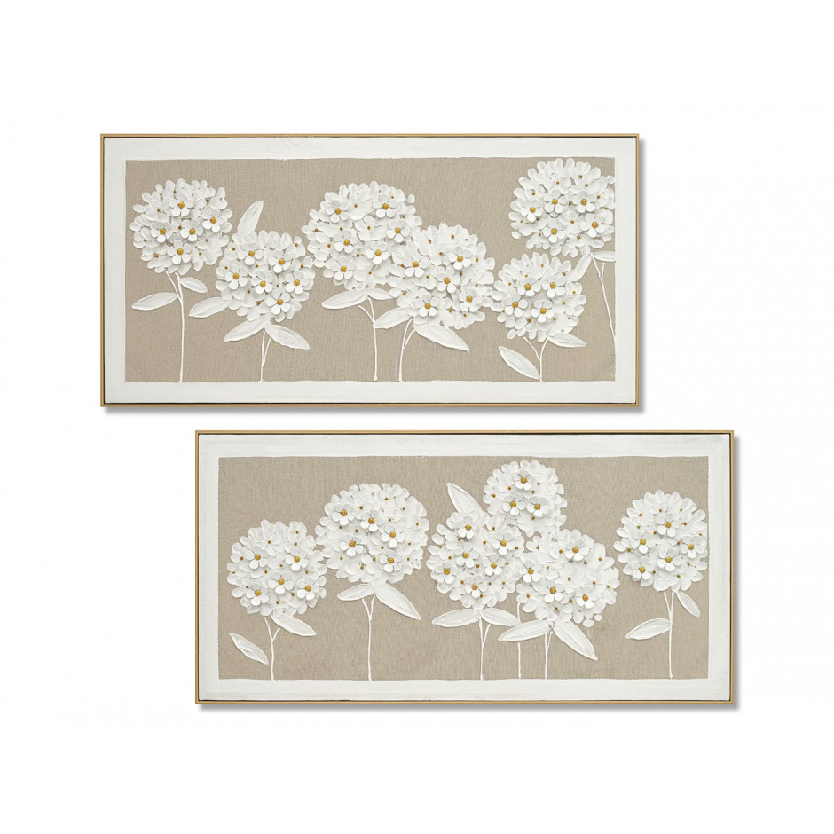 CUADRO 122*62 FLORES LIENZO