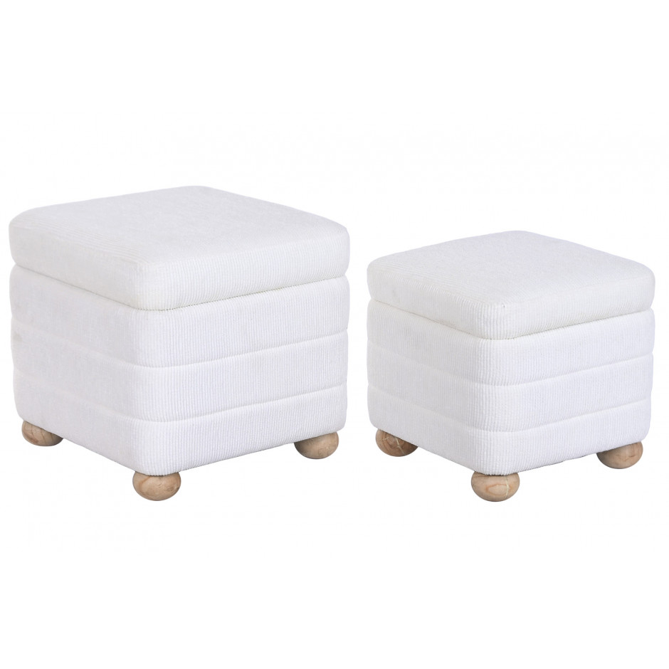 BAUL TAPIZADO BLANCO