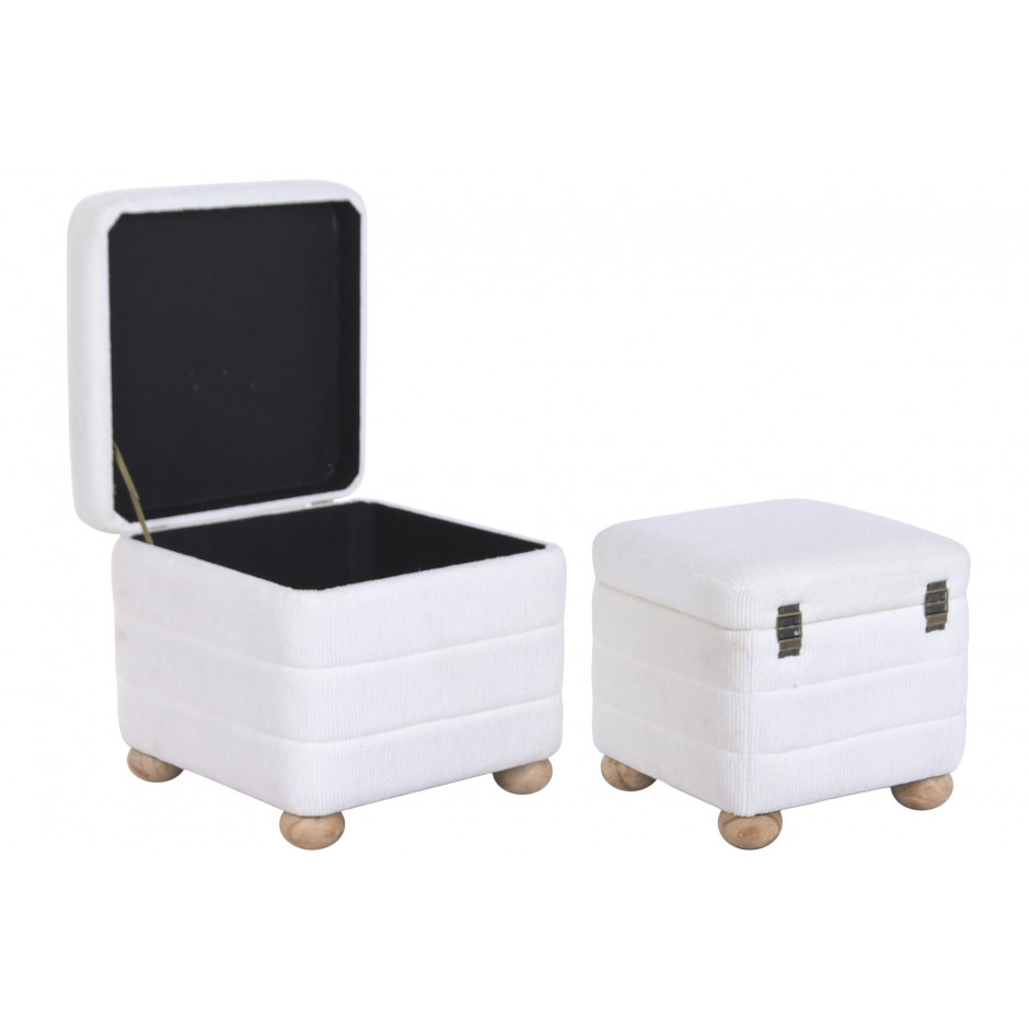 BAUL TAPIZADO BLANCO