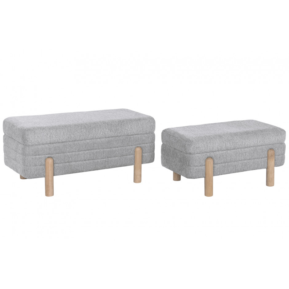 BAUL TAPIZADO GRIS